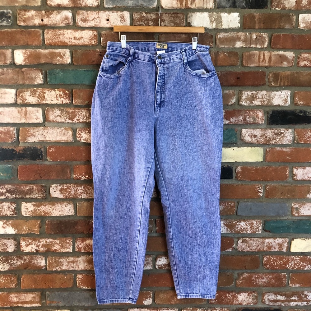 Vintage 1980s Northwest Blue High Rise Acid Wash Mom Jeans